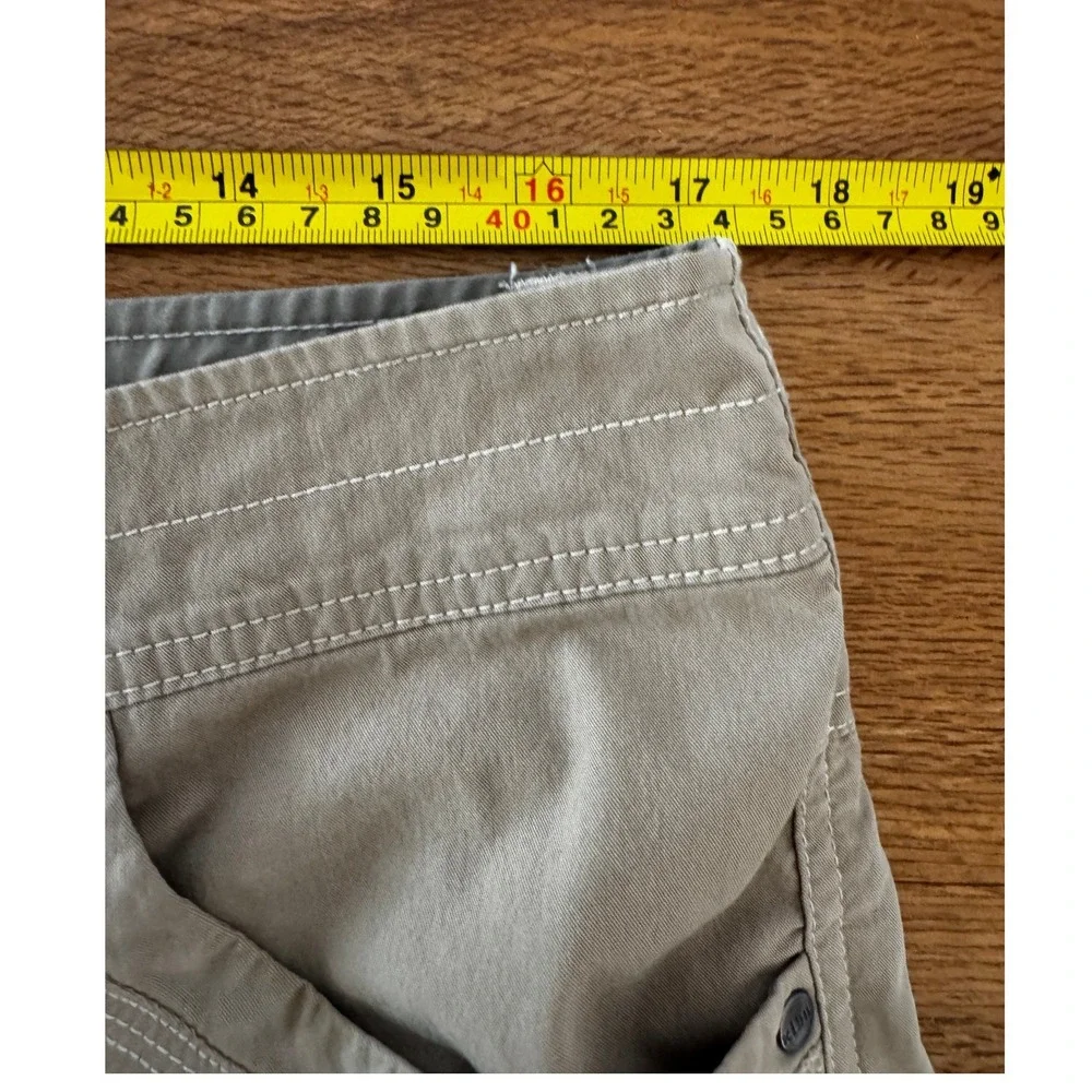 KÜHL Men's 34x30 Khaki Cargo Hiking Pants Vented Knee Crotch Hiking Tactical